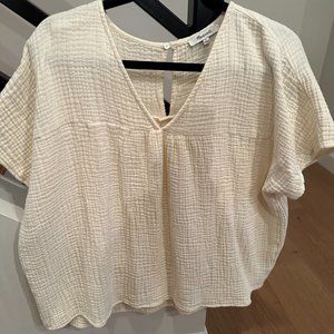 Madewell Crinkle Gauze Top (L)